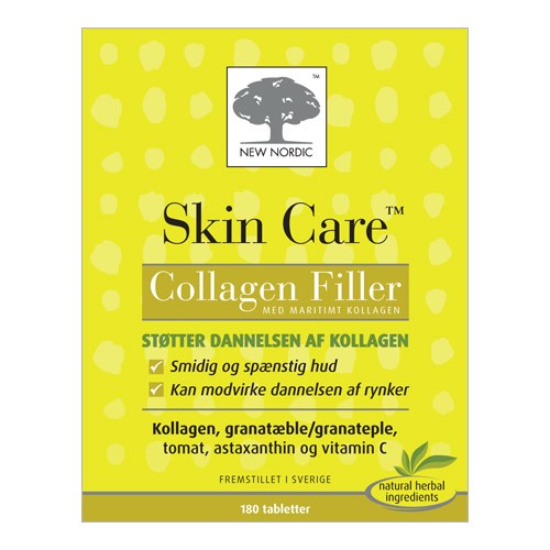 Skin Care Collagen Filler Tabletter   180 Tab     fra New Nordic