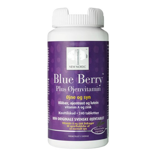Blue Berry Øjenvit Plus 10 Mg - 240 Tabletter fra New Nordic