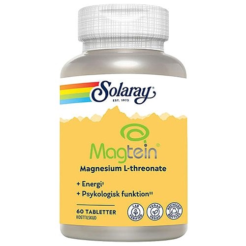 Magtein Magnesium L Threonate   60 Tabletter     fra Solaray