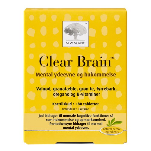 Clear Brain   180 Tabletter     fra New Nordic